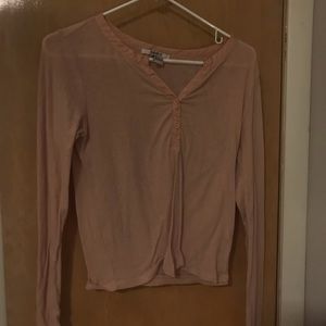Light Pink Button Long Sleeve